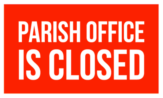Parish Office Closed Jan. 3 for New Year’s Holiday