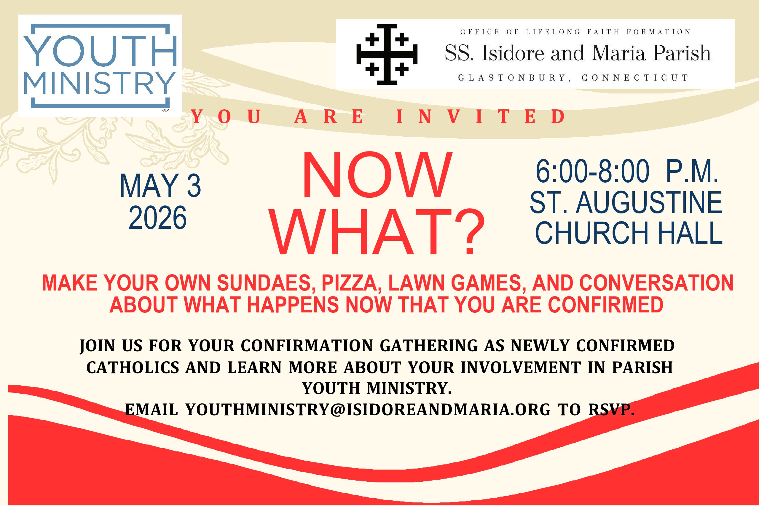 Now What? Confirmation Party for the Newly (including the May 9th group) Confirmed